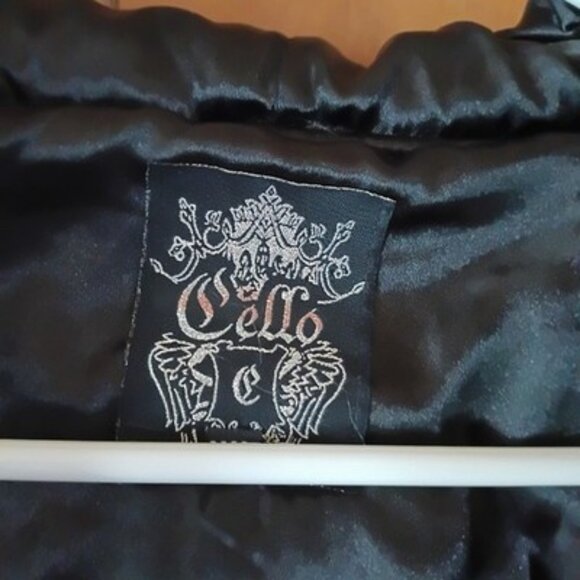 Cello Jeans Zebra Faux Fur Jacket Cropped Hooded Y2K Size M Festival - Picture 4 of 6